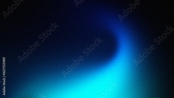 Fototapeta Vibrant abstract dark blue blurry grain gradient background. Glowing light effect. Minimalistic trending modern design. Noise texture for web design brochure posters presentations covers backdrop. 