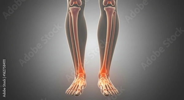 Fototapeta Leg Bones Illustration
