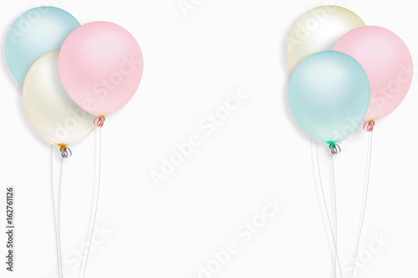 Obraz colorful balloon on white background for graphic concept	
