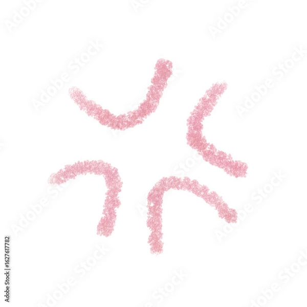 Fototapeta 怒りマーク　クレヨンアイコン