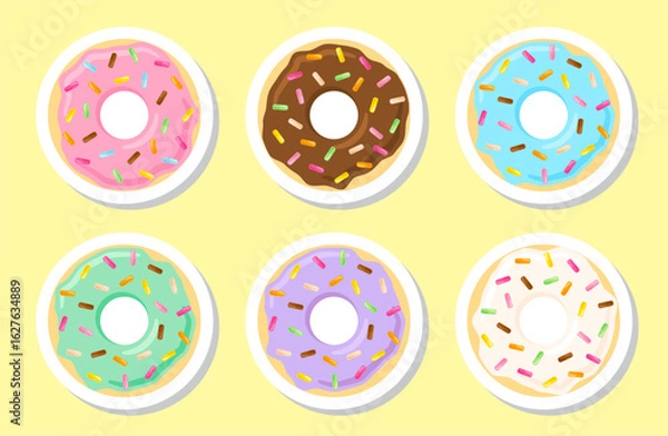 Fototapeta ドーナツ セット ステッカー