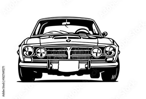 Obraz retro car isolated on white