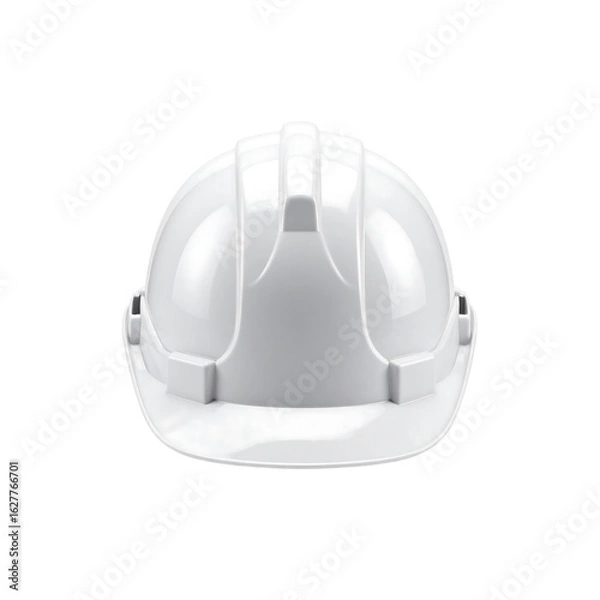 Obraz Clean white hard hat for safety, protection on transparent background