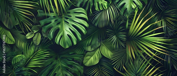 Fototapeta palm tree leaves