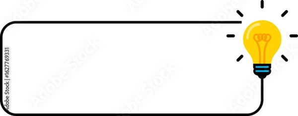 Obraz Did You Know Fun Fact Frame with Light Bulb Icon