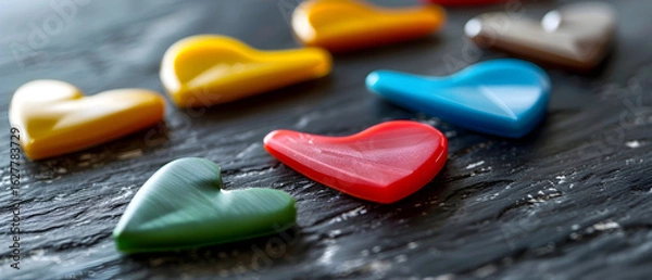 Obraz heart shaped candies