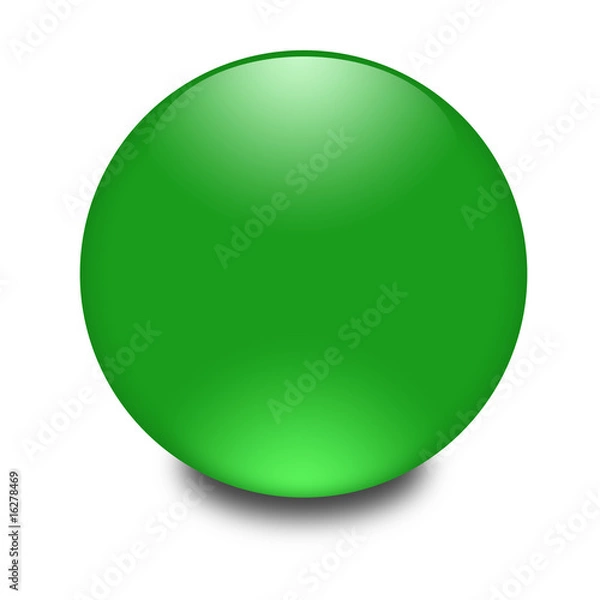 Fototapeta 3d glass orb green