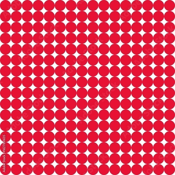 Fototapeta Background seamless pattern with red polka dots 