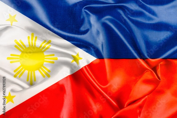 Fototapeta Waving national flag of the Philippines, 3D illustration.