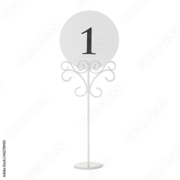 Obraz Table number holder on white background