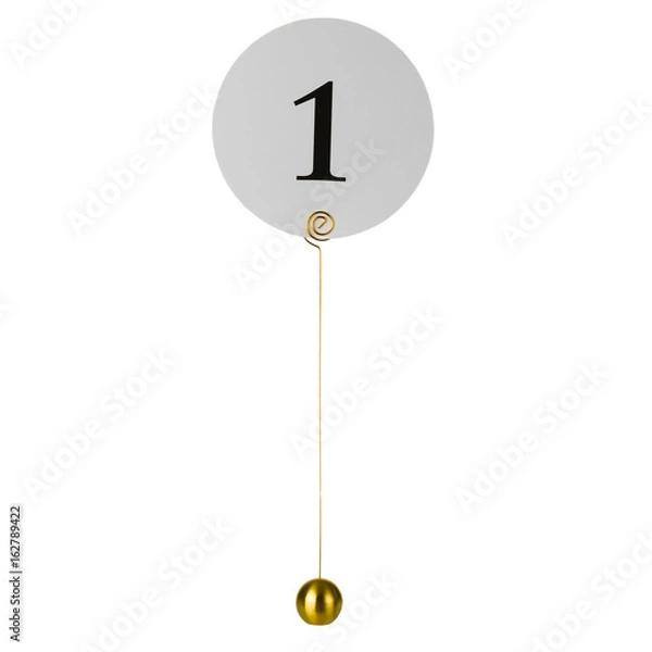 Obraz Table number holder on white background