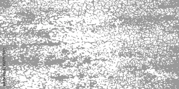 Fototapeta Grunge gray rectangle texture with faded surface and rough damage effect. Urban concrete wall or brick backdrop for retro design. Vector background illustration.