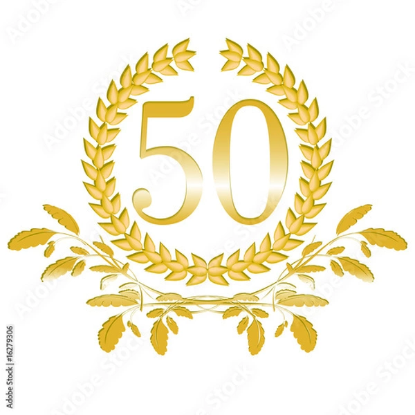 Obraz 50-Lorbeerkranz mit Eichenblatt Dekor