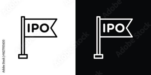Obraz IPO icon graphic, editable stroke. Suitable for website design, logo, app, template, and ui ux.