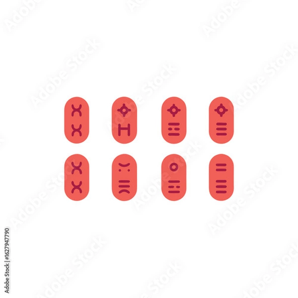 Fototapeta  different coral tablet set  