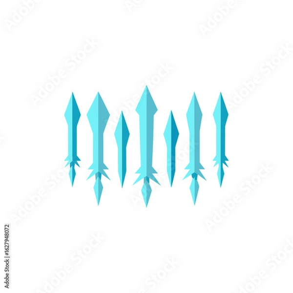 Fototapeta  different ice fang dagger set   