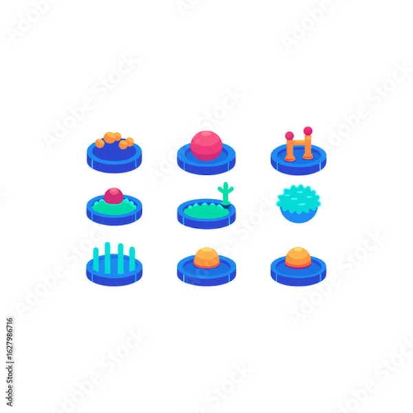 Obraz  different water ball arena set   