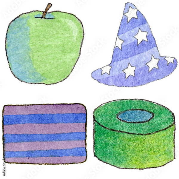 Obraz a drawing of a variety of items