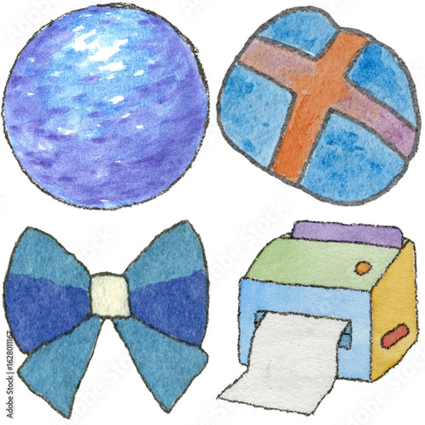 Obraz a drawing of a bunch of different items