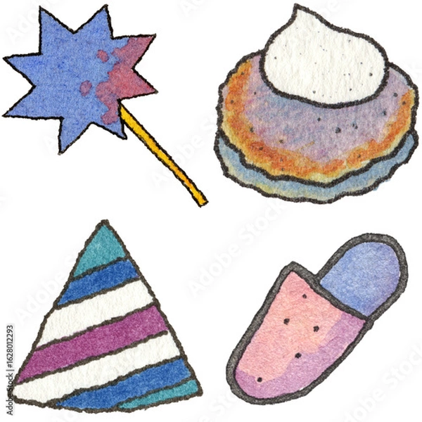 Obraz a drawing of a variety of items