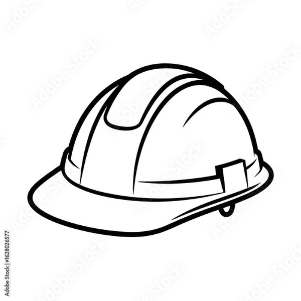 Obraz Hard hat illustration vector style coloring page
