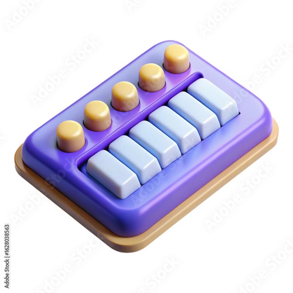 Obraz 3D Joystick Icon Isolated on White Background
