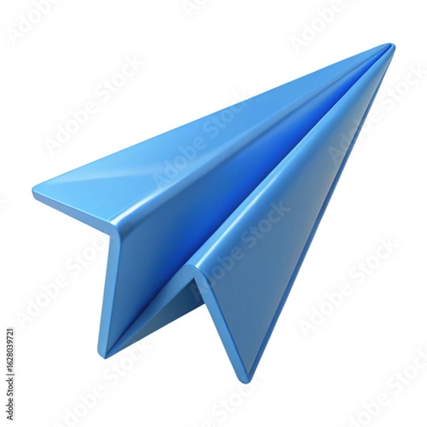 Obraz 3D Paper Plane Icon Isolated on White Background

