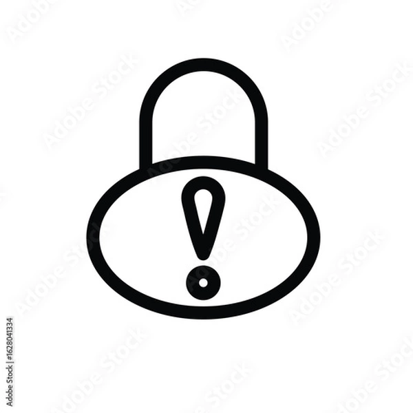 Fototapeta Lock pad lock icon vector