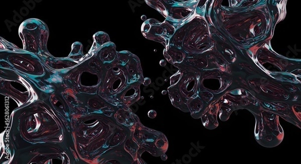 Obraz Dark Tone Liquid Wallpaper Abstract Fluid Design