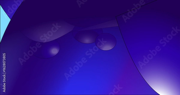 Obraz blue, geometric, illustration, wallpaper, backgrounds, concept, gradient, technology, template, art