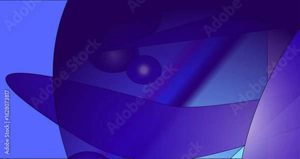 Fototapeta blue, geometric, illustration, wallpaper, backgrounds, concept, gradient, technology, template, art