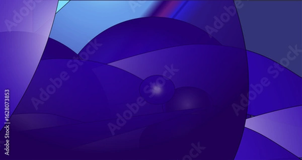 Obraz blue, geometric, illustration, wallpaper, backgrounds, concept, gradient, technology, template, art
