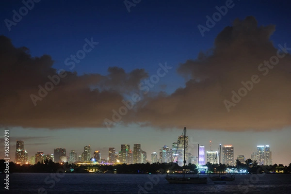 Fototapeta Miami Skyline at Night