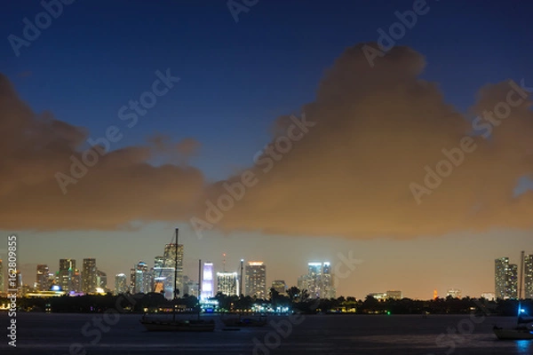 Fototapeta Miami Skyline at Night