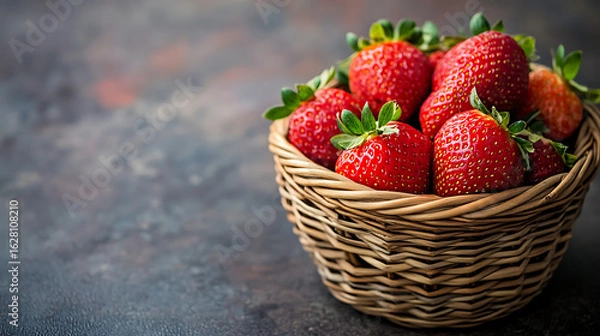 Obraz fresh strawberries in a basket