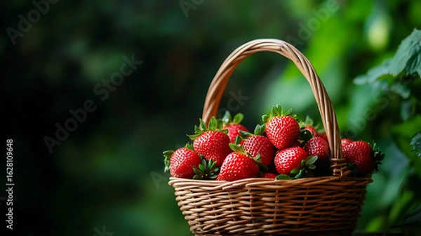 Obraz basket of strawberries
