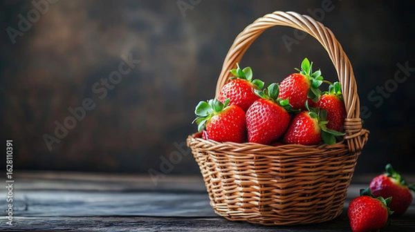 Obraz basket of strawberries