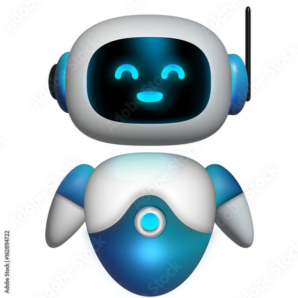 Fototapeta 3d blue robot