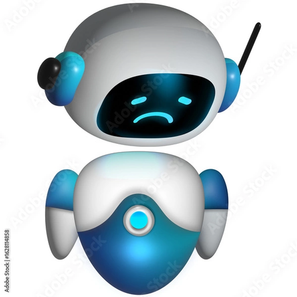 Fototapeta 3d blue robot