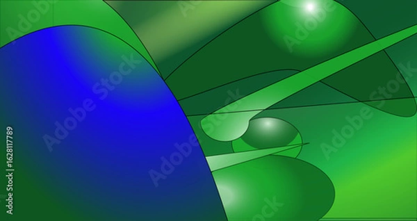 Fototapeta green, illustration, wallpaper, vector, light, design, concept, template, color, pattern