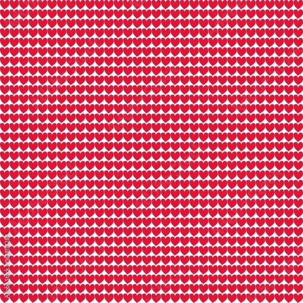 Obraz Background pattern red hearts
