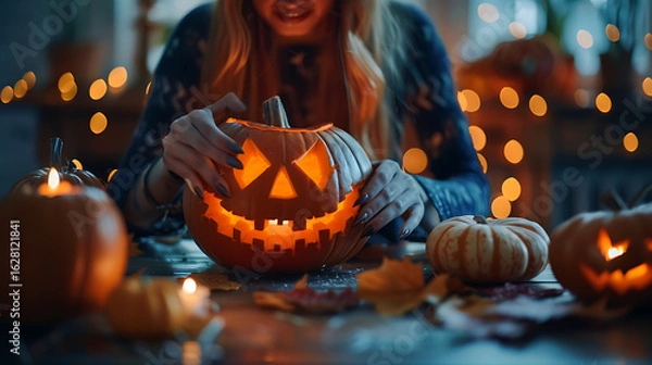 Obraz halloween jack o lantern on halloween