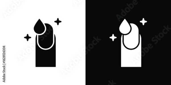 Obraz Nail care icon Pixel perfect vector graphics. Symbol, logo illustration.