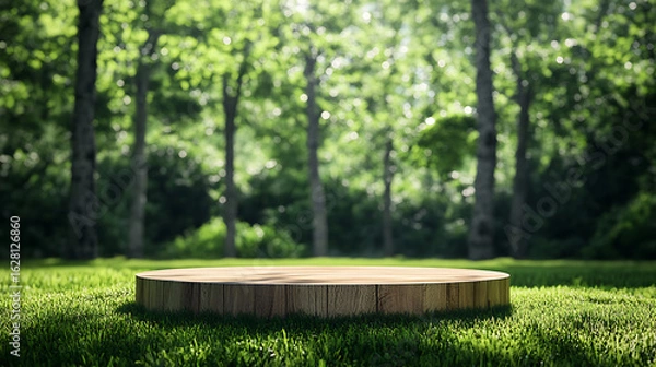 Obraz wooden swing in the garden