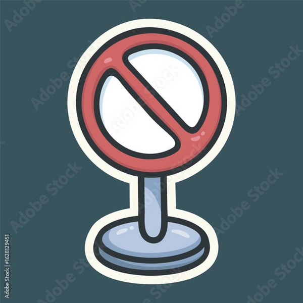 Obraz No Entry Sign in isolated background