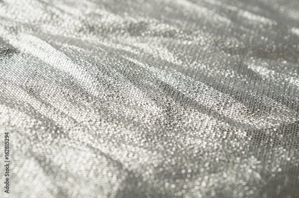 Obraz Silver metallic brocade fabric texture