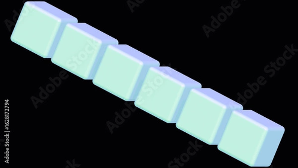 Fototapeta Mint Cubes, black background, Wallpaper