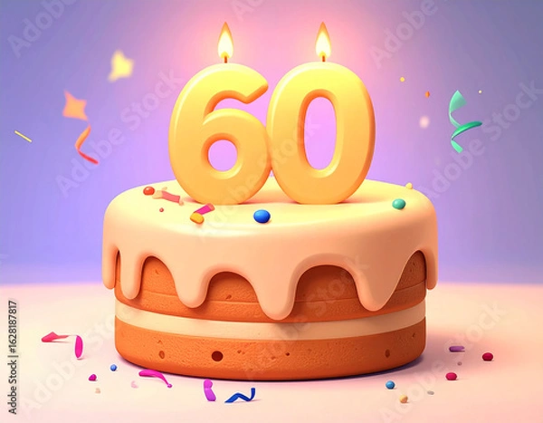 Fototapeta Cartoon 60 Geburtstag