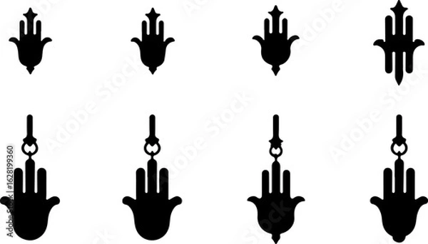 Obraz Hamsa Hand Symbol Variations