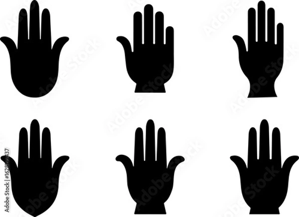 Obraz Hamsa Hand Symbol Variations